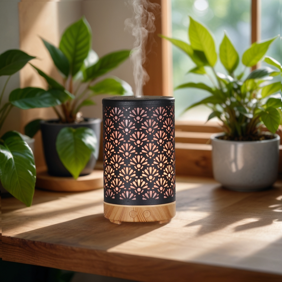 Diffuseur d'huile essentielle Sofia en métal avec télécommande | Greenweez